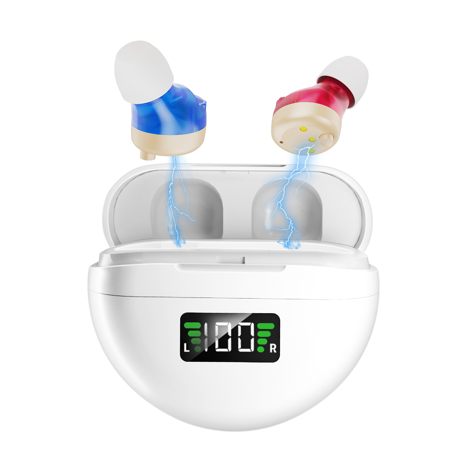 Amazon Cash Binaural TWS Digital Display Charging Bin Digital Noise Reduction Hearing Aid English Version