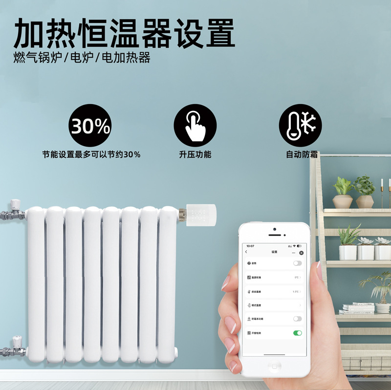 Tuya Thermostatic Valve Wifi/Zigbee App/Voice Control Radiator Temperature Controller Smart Thermostat
