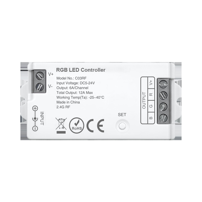 The New Rgb Light Strip C03Rf Controller Supports 2.4g Remote Control + Gateway Mobile App Control of the Light Strip