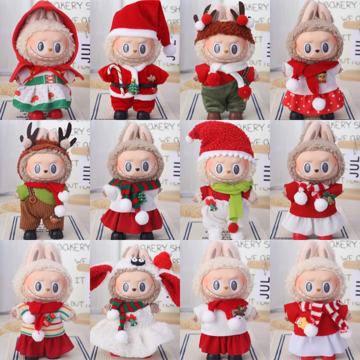 Одежда для куклы Labubu 17 см, виниловое лицо, рождественский плащ первой, второй и третьей генерации