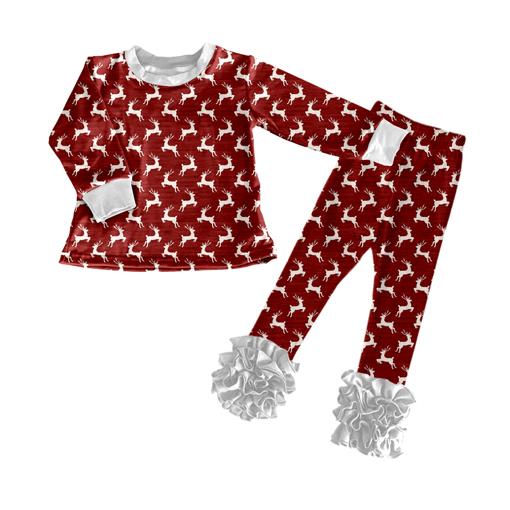 High-Quality Foreign Trade Children's Clothing Printed Children's Cute Creative Customized Autumn Suit