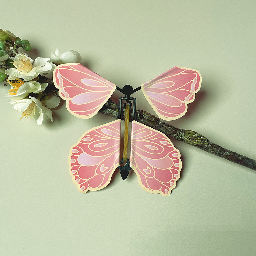 Shake the same flying butterfly creative decompression artifact surprise funny magic props interesting paper butterfly toys