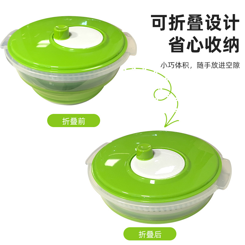 Multifunctional Salad Drain Basin Home Kitchen Modern Simple Plastic Manual Vegetable and Fruit Salad Dehydrator Sink