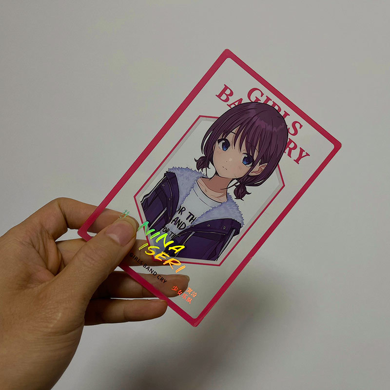 Прозрачная карточка для анимации, ПВХ, индивидуальная настройка, звёздная прозрачная карточка, карточка для кастомных игр, акриловая прозрачная карточка