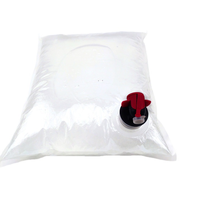 Liquid Packaging Bag with Flip-Top Valve for Milk Tea, Milk Carton-In-Bag, Suitable for Hot and Cold, Holds 10L, Transparent Sterile Bib Soft Packaging Bag