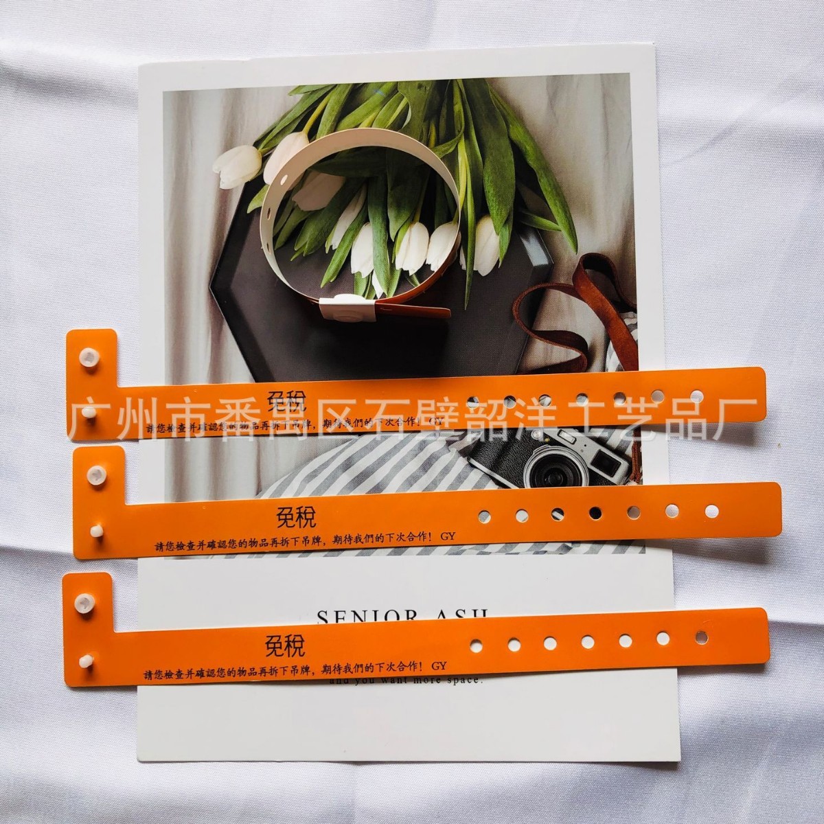 Supply PVC synthetic paper wrist strap disposable bracelet bar meeting disposable PVC wrist strap