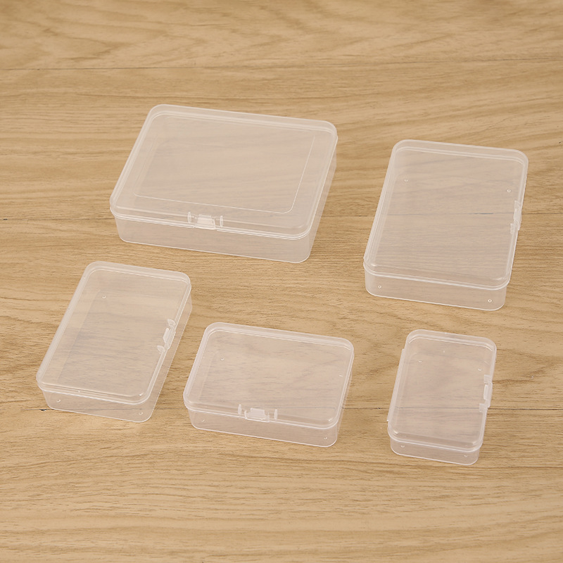 Прямоугольная прозрачная коробка для хранения с крышкой ПП коробка прозрачная пластиковая коробка оптовая упаковка длиной до 150мм