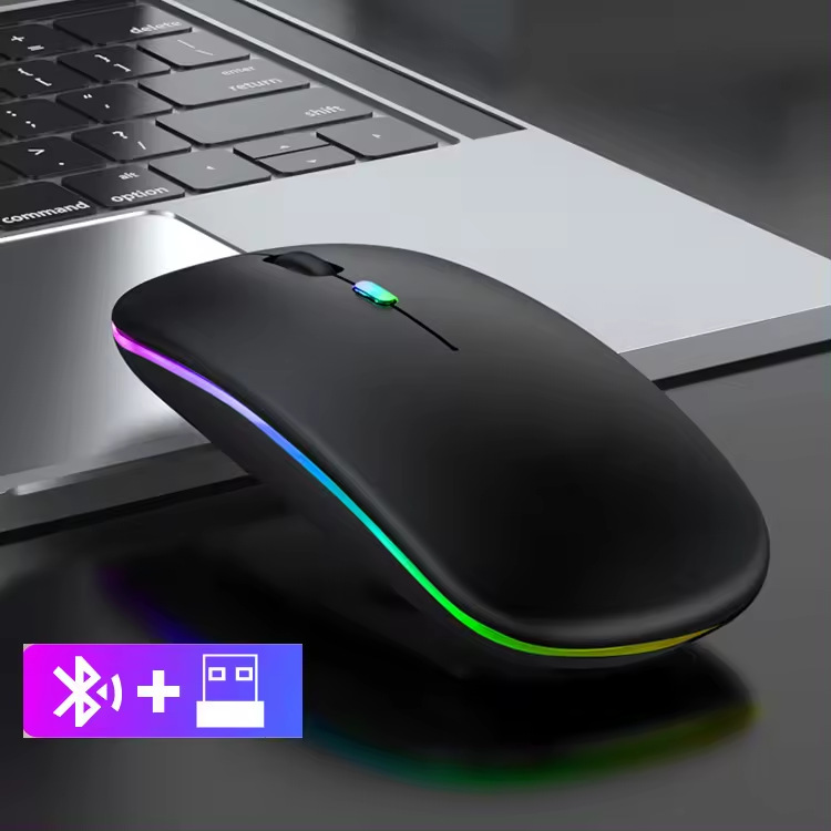 Bluetooth Mouse Factory Direct Sales, New Wireless Silent Design with Light-Up Feature, Suitable for Office Use, Cross-Border Exclusive Supply