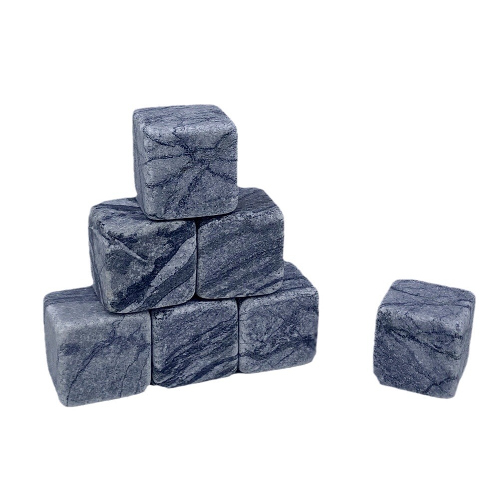 Factory Direct Sales Natural Granite Ice Tartar Quick-Frozen Stone Whiskystones Ice Cube Whiskey Stone Factory