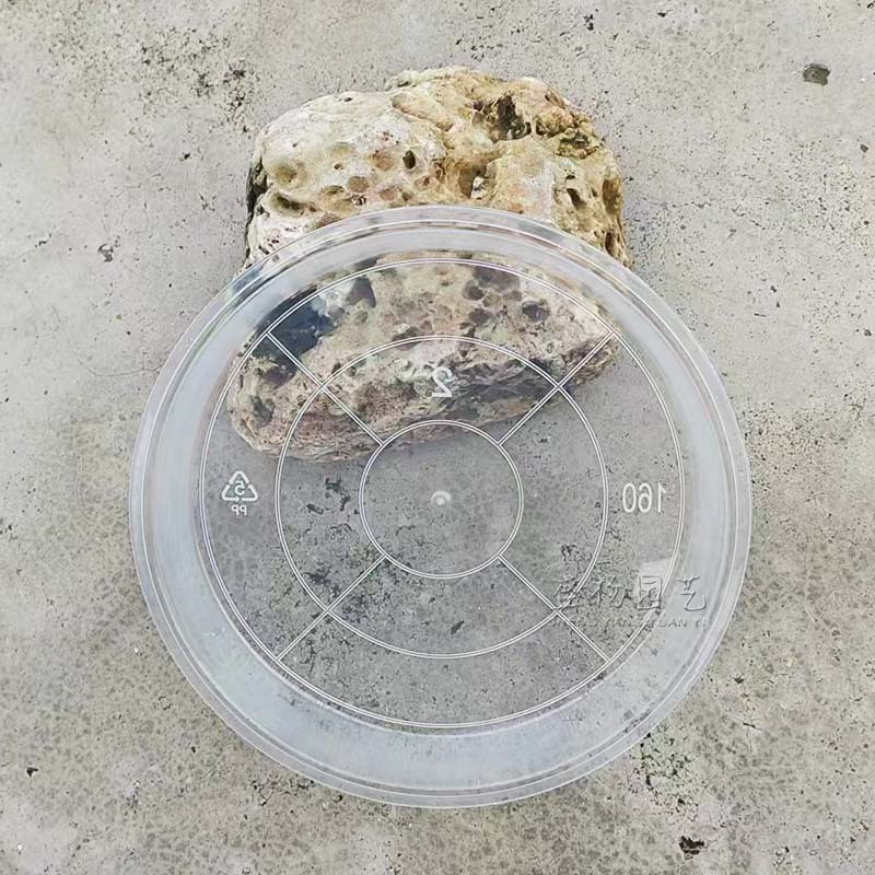 Transparent flat edge tray plastic water tray round flower pot base a variety of specifications factory direct sales