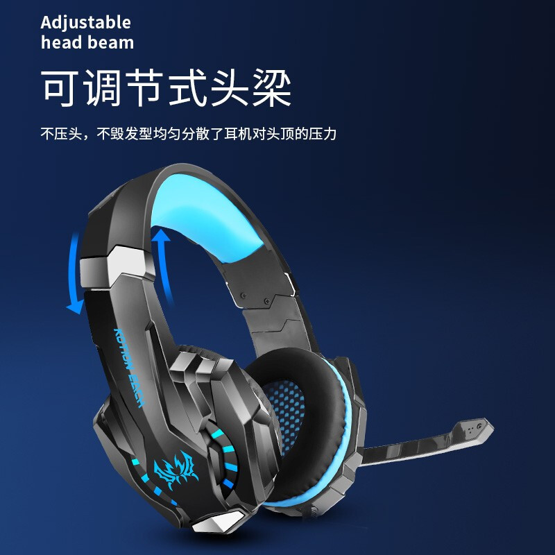 Cross-border Inzhuo G9000 headset computer game headset 3.5 + USB single-hole headset for PS4