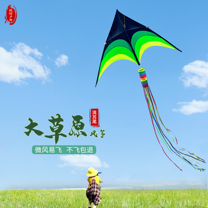 Kite Prairie Internet Celebrity New Model Adult Large Kite Breeze Children Easy to Fly Adult Large Independent Stand