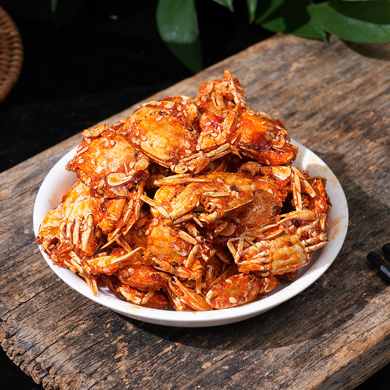 Spicy Small Crabs, Small Sea Crabs, Seafood Ready-To-Eat Seafood Snacks, Crispy Braised Crabs
