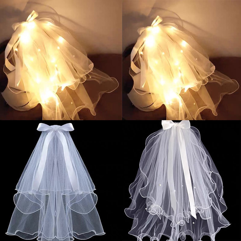 Mother's Day Kindergarten Veil 520 Children's Day Gift Li Glow Veil Children's Super Fairy with Light Flash Veil
