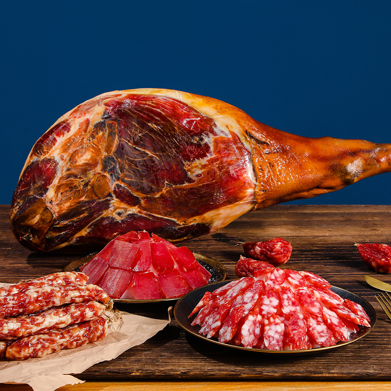 Jinhua ham gift box factory direct sales of local products cured meat products hand bacon gift box wholesale