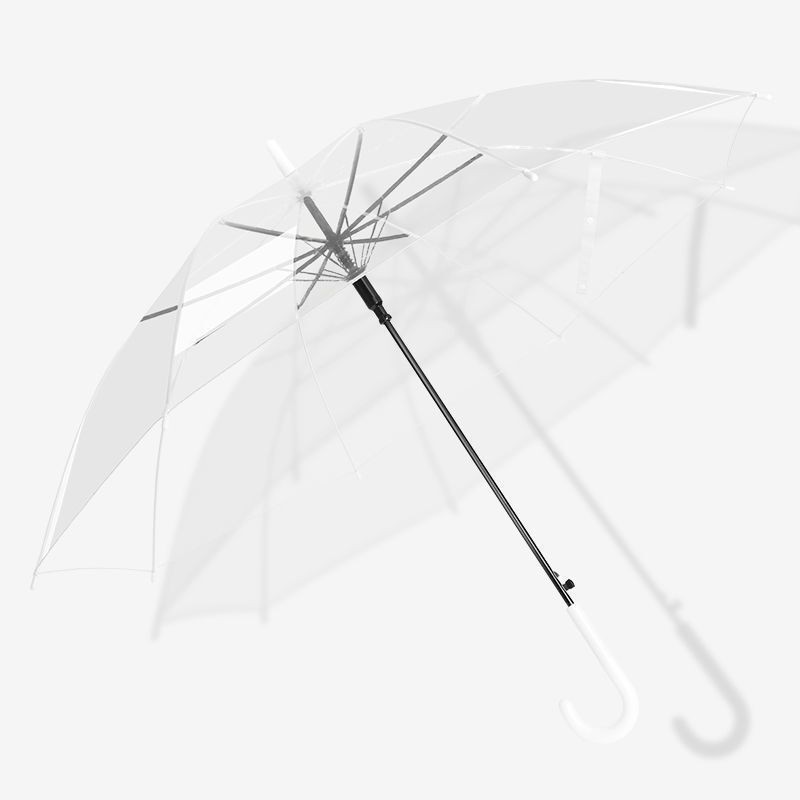Transparent Umbrella Large Wholesale Disposable Plastic Umbrella Automatic Wholesale Transparent Umbrella Long Handle High Value Sunny Umbrella