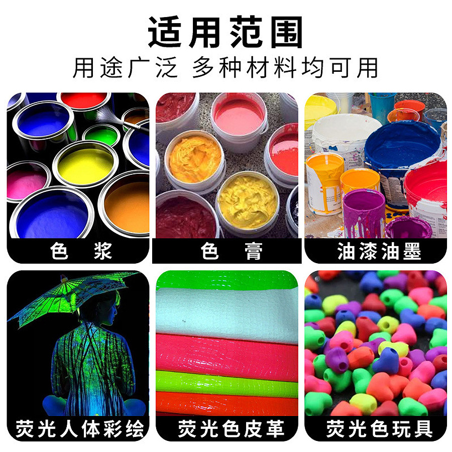 Factory direct fluorescent powder 2000 mesh high temperature injection molding water and oil dual-purpose fluorescent pigment migration resistant coating printing