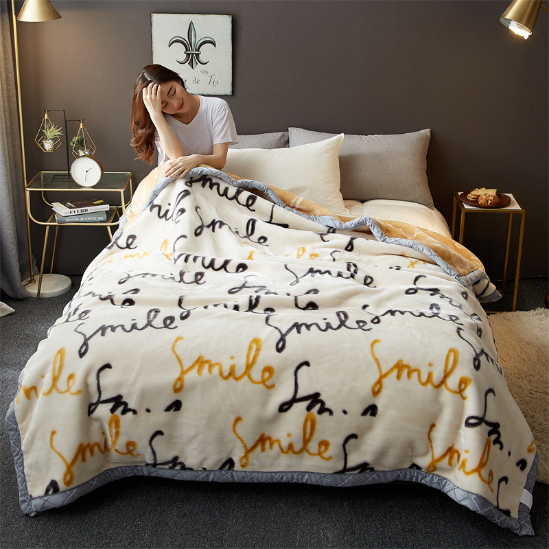 Class a Raschel Blanket Winter Thickeneded Fleece-Lined Nap Blanket Single Dormitory Student Coral Flannel Wholesale