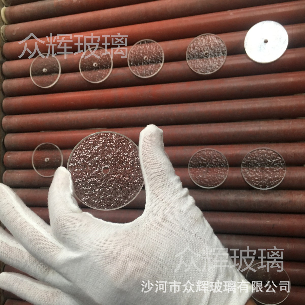 Manufacturer Supplies Yinxia Glass Lighting Glass Piece Projection Lamp Glass Water Ripple Diamond Embossed Glass Customization