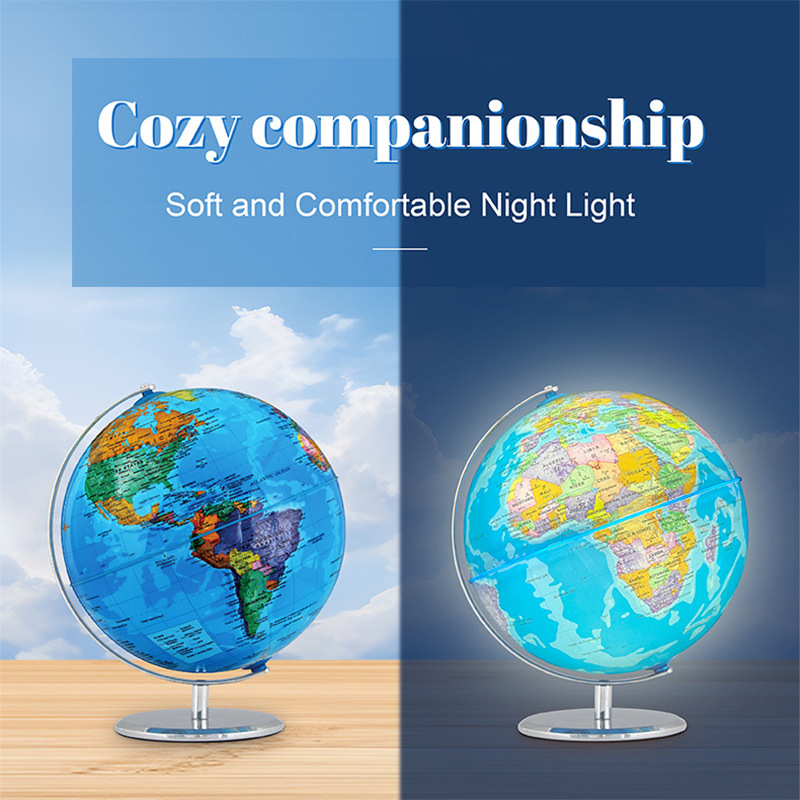 United Win English Globe World Map Europe and the United States Cross-border Special for Globe with Light Foreign Trade Globe Ornaments