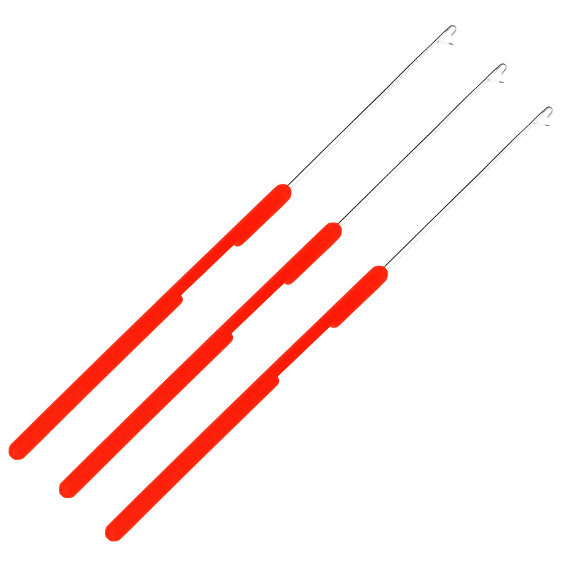 002 plastic handle metal hook crochet with tongue single mouth tongue crochet hand knitting tool