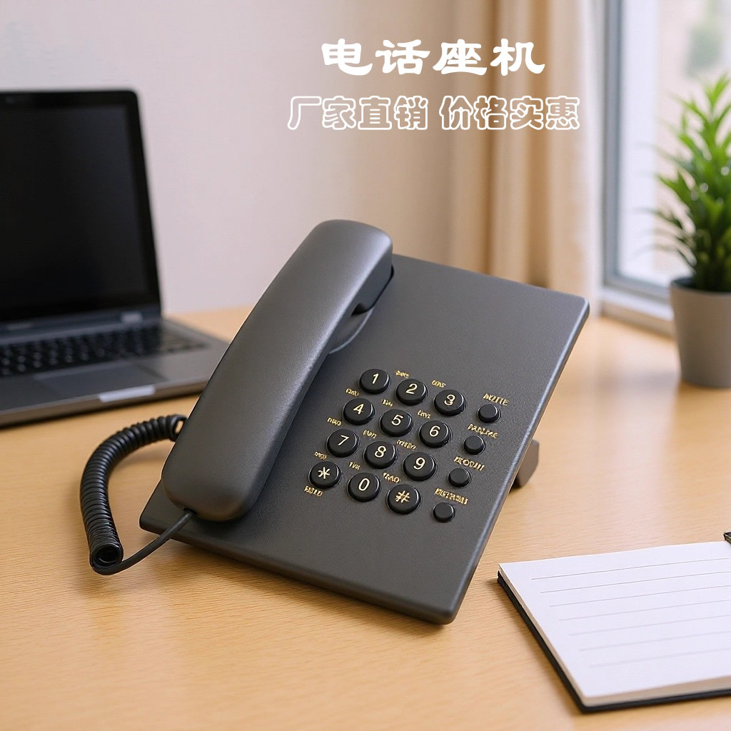 Проводной телефон Hekai 500, без батареи, с прочными силиконовыми кнопками, подходит для отелей и офисов