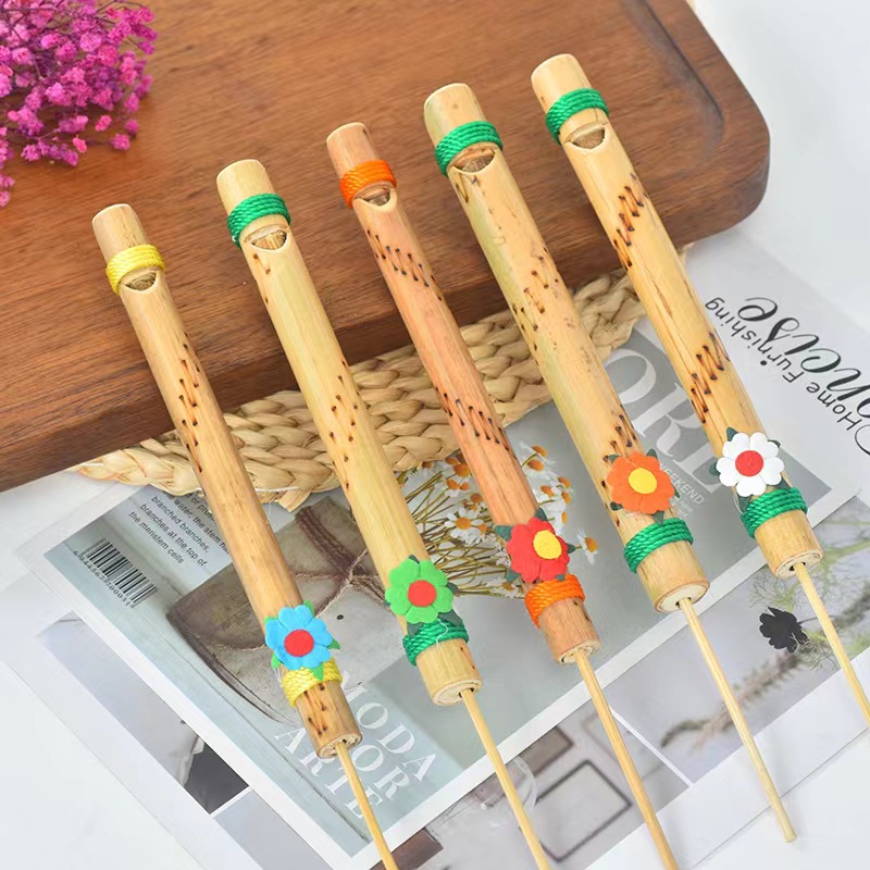 Southeast Asian Characteristics Childhood Playing Thai Bamboo Bird Flute Bamboo Whistle Bird Whistle Children's Playing Musical Instruments Small Playthings Small Musical Instruments