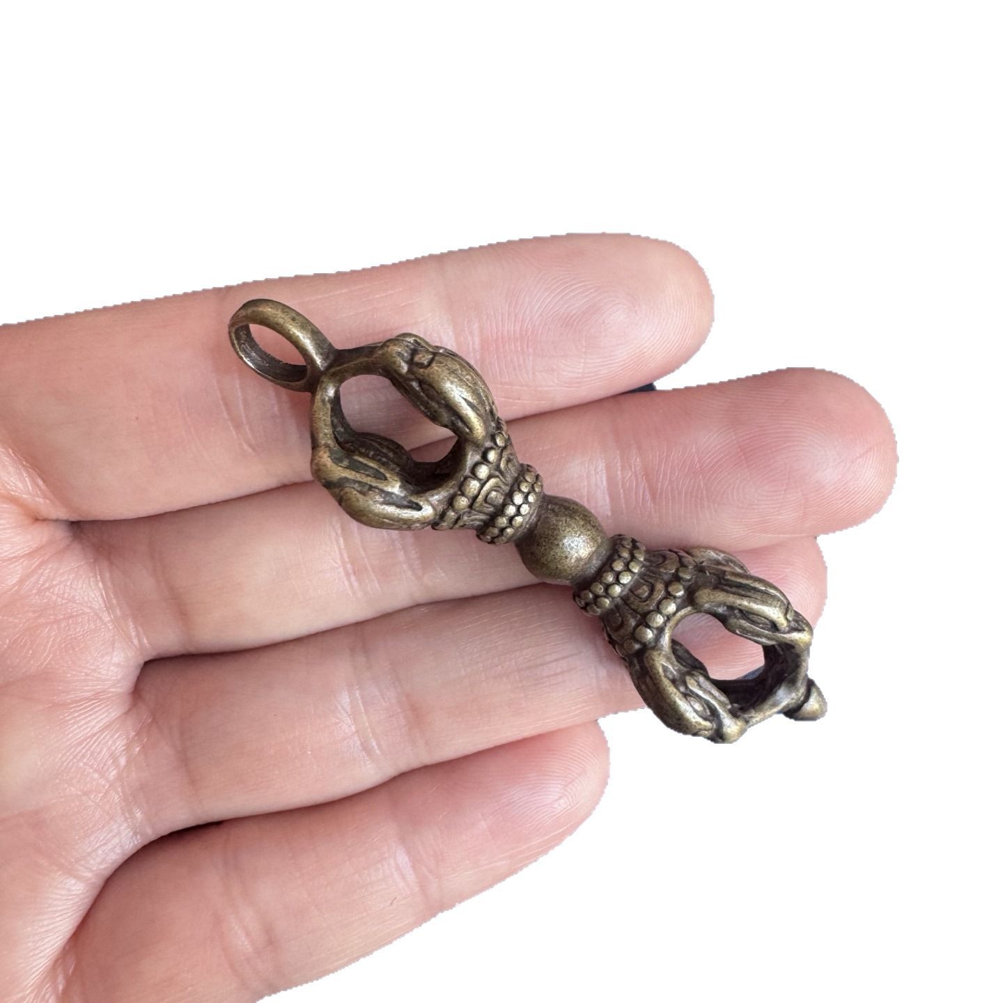 Xizang Brass Vajra Pestle Pendant