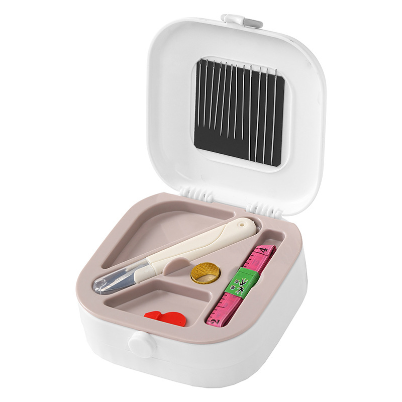 Magnetic New Light Luxury Cream Style Sewing Box Household High-End Quality Household Sewing Artifact Set Storage Box