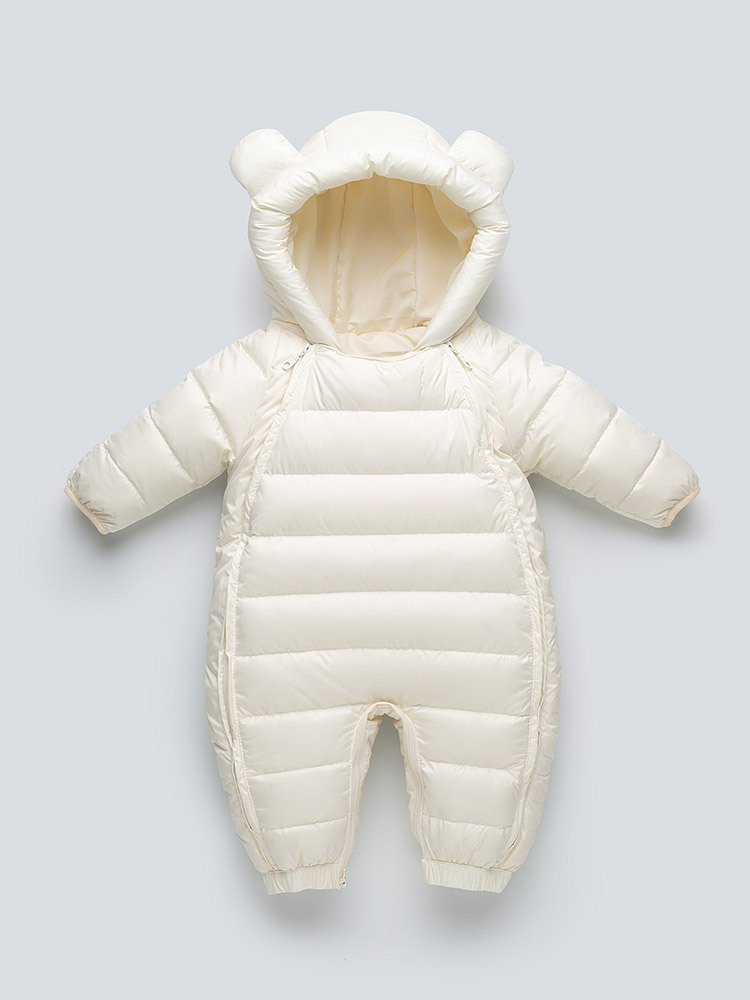 New Baby down Jacket Jumpsuit, Winter Baby down Outing Clothing, Newborn Warm Huggie Clothing, Romper Clothing