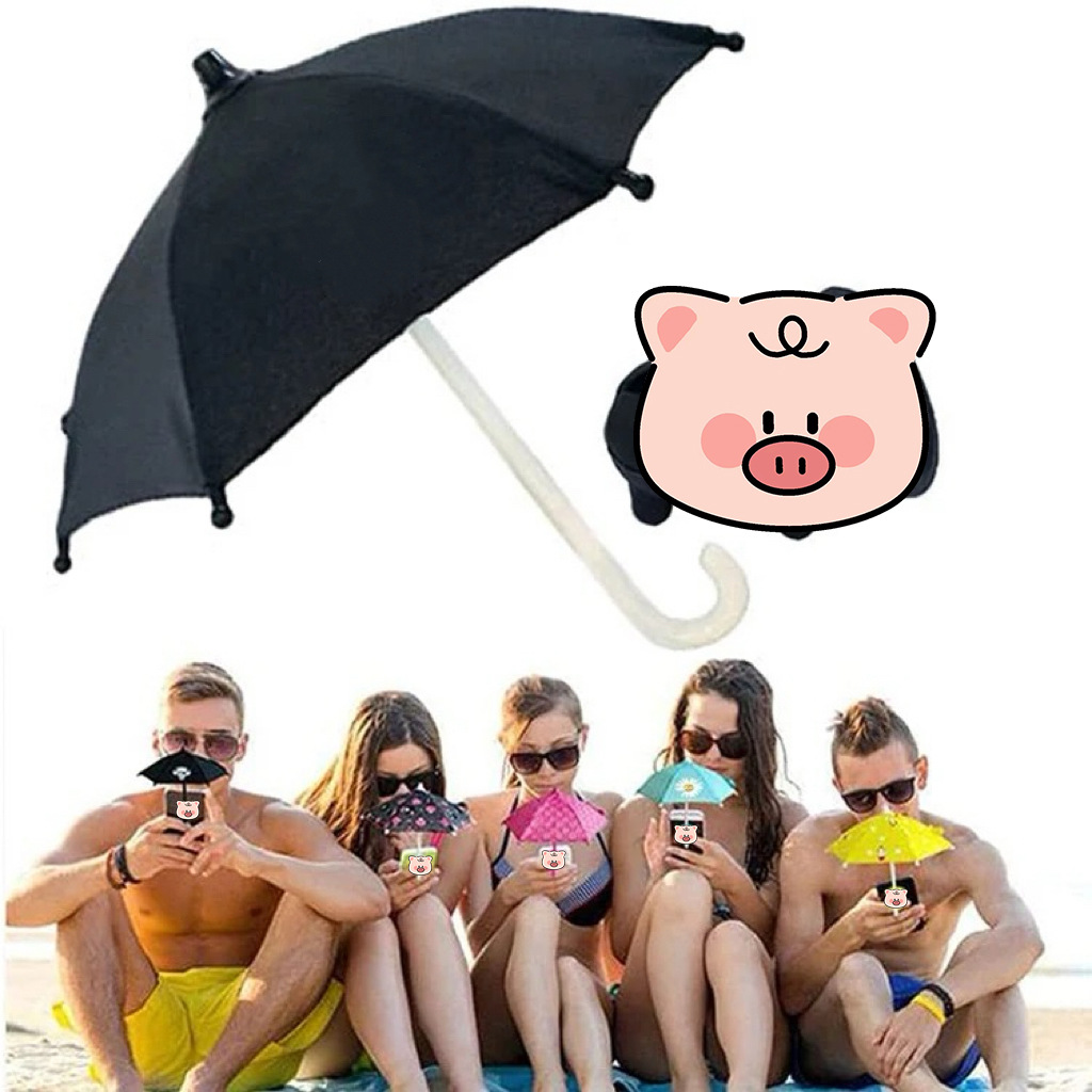 Tiktok Mobile Phone Sunshade Umbrella Toy Decoration Super Small Umbrella Photography Prop Umbrella Mini BJD Doll 27cm Umbrella