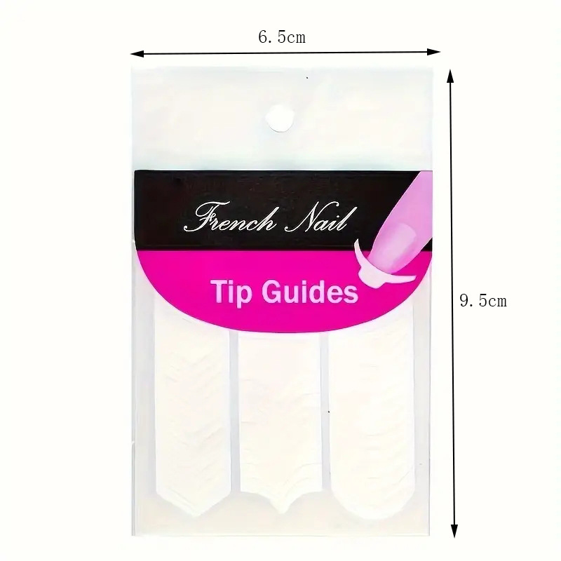 Manicure Supplies, French Nail Stickers, Smile Stickers, 3-in-1 Round Stickers, White Nail Stickers, Factory Direct Sales