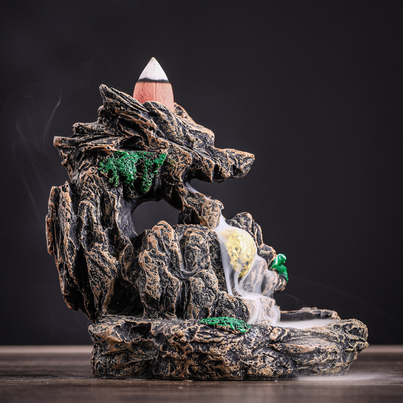 A Variety of Creative Home Backflow Incense Burners, Alpine Flowing Water, Flowing Cloud Incense Burners, Aromatherapy Burner Ornaments, Resin Incense Burners, Incense Burners