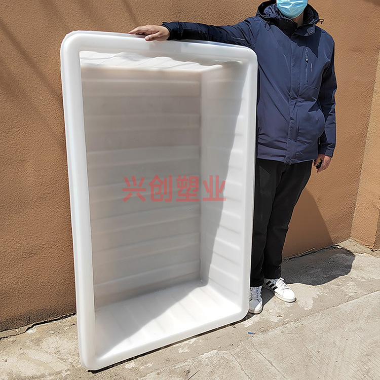 Thick beef tendon water tank food grade PE plastic rectangular box aquaculture large fish selling basin cooked plastic box
