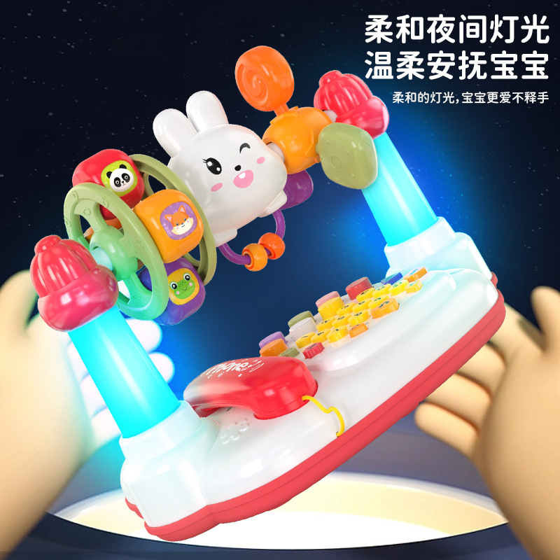 Children's multi-functional telephone to turn music to play piano sound and light music to tell stories boys and girls early education toys wholesale