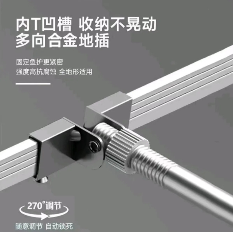 Wild Fishing Small Eye Square Small Fish Protection Bag Aluminum Alloy Positioning Square Edge Fishing Protection Simple Fishing Small Eye Mesh Bag