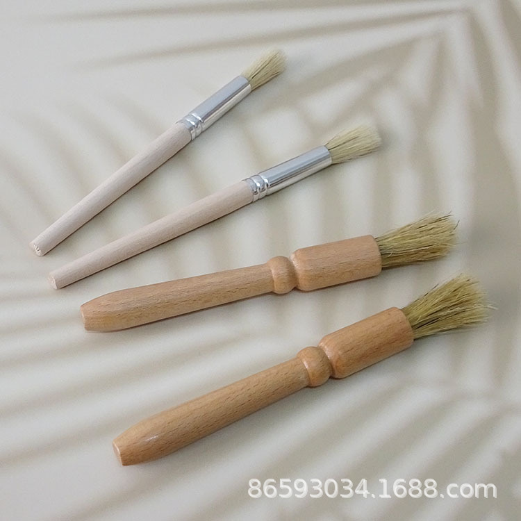 Чистящая щетка для кофе, щетка для чистки порошка, настольная, для ручной кофемолки, щетка для эспрессо, деревянная ручка