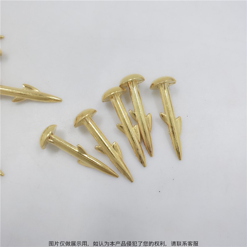 Shijiazhuang Factory Direct Sales Alloy Gold Barb Spikes, Creative Decorative Spikes, Shoe Materials and Accessories Wholesale