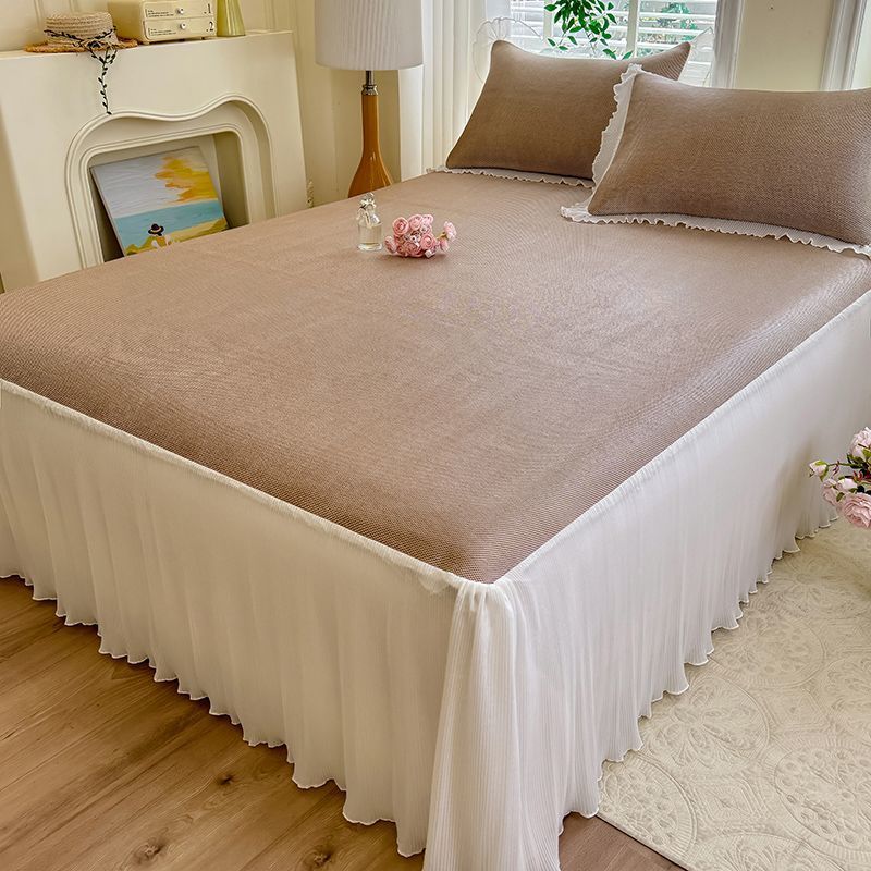 Новый набор из трех частей, мат из ледяного ротанга, машинная стирка, охлаждающий мат из ледяного шелка, нескользящий, складной, мягкий мат для кондиционирования