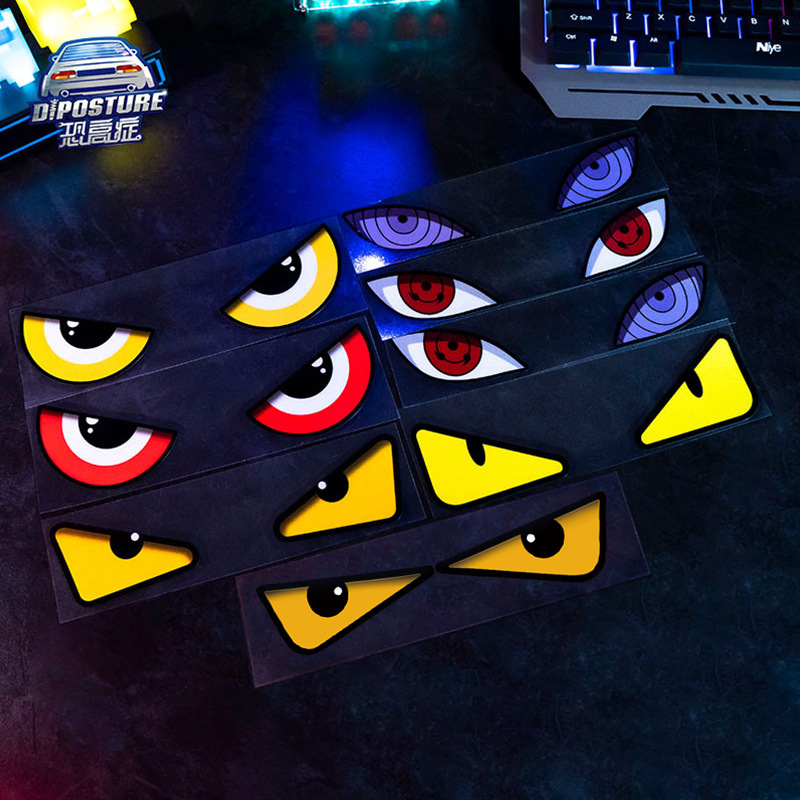 Наклейка на мотоциклетный шлем с отражающим эффектом Devil Eyes, креативная наклейка для автомобиля Mavericks Yadi