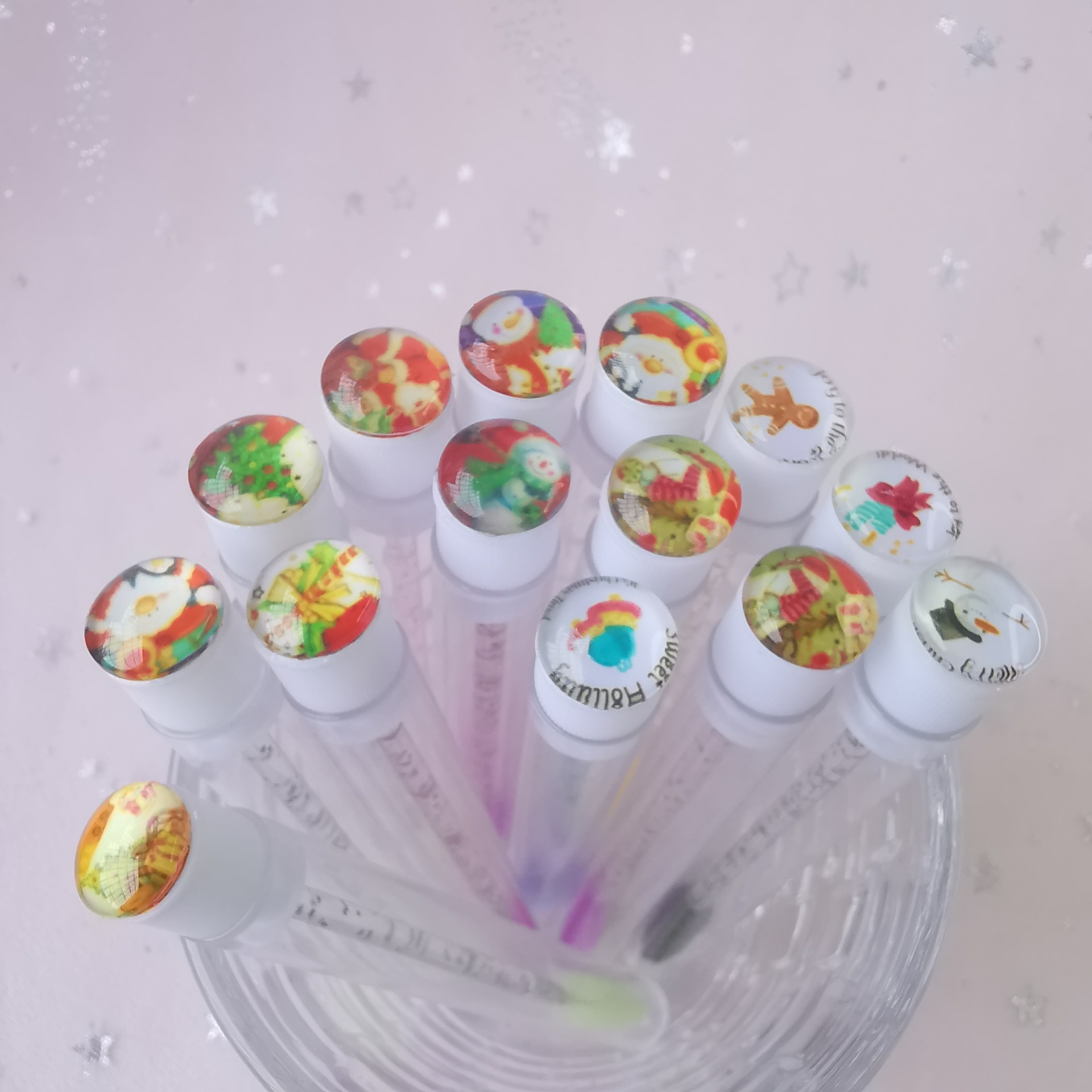 Cross-border Christmas Halloween test tube mascara brush rotating tube mascara brush disposable mascara brush with tube