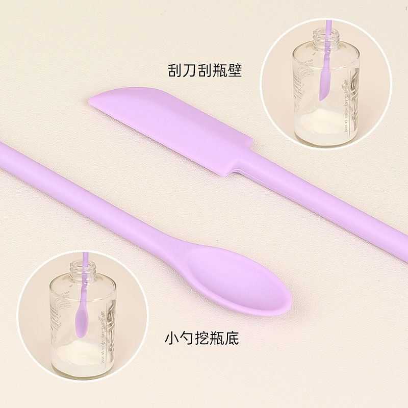 Silicone Digging Spoon New Mini Silicone Small Tip Scraper Cosmetic Bottle Scraper Set Jam Scraper 3 Pieces Set