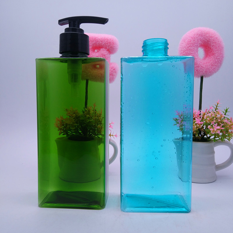 350ml 400ml ПЭТГ квадратная бутылка для шампуня, бутылка для геля для душа