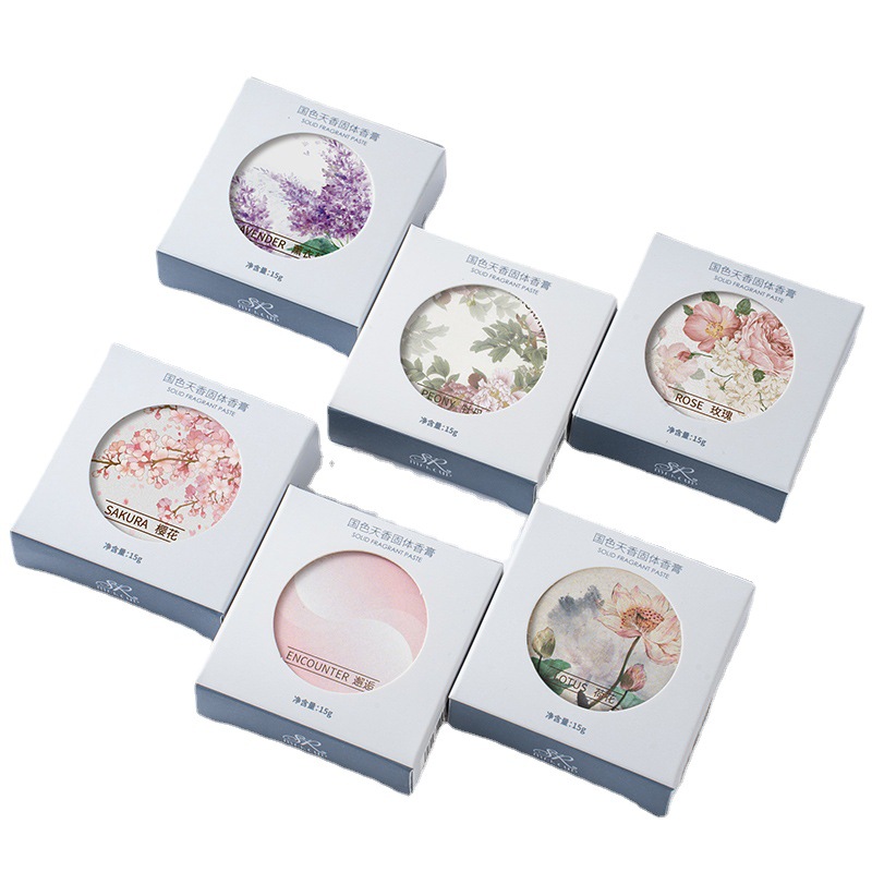Cherry Blossom Fragrance Light Flower Fragrance Solid Fragrance Wholesale Men and Women Students Portable Fresh Solid Perfume