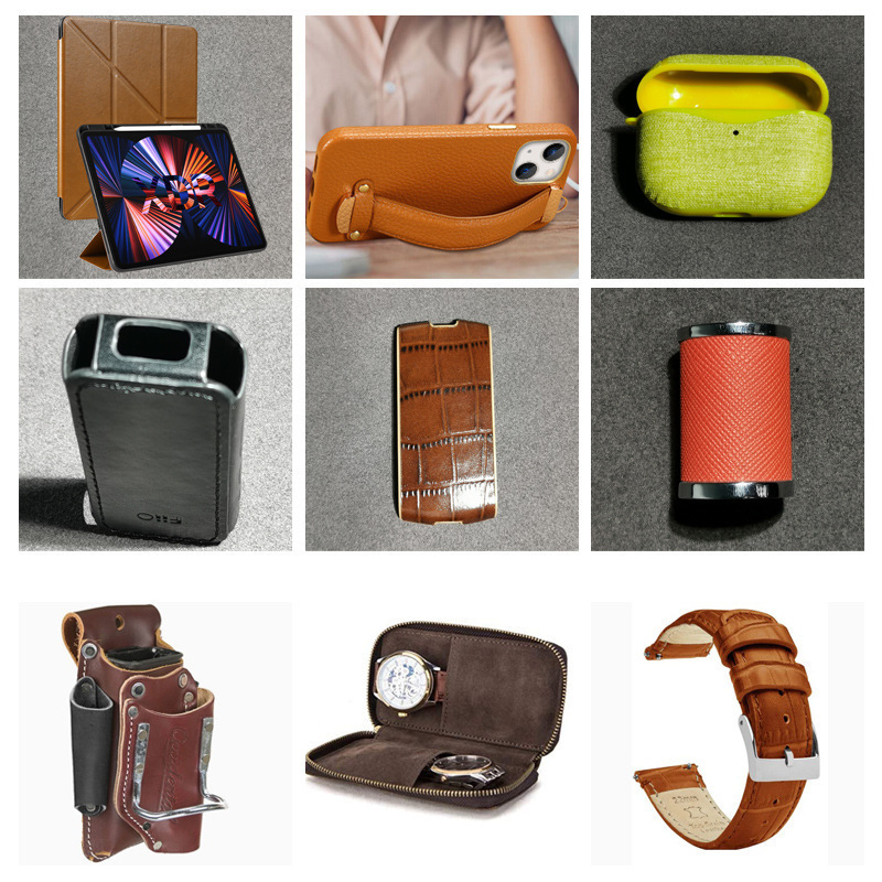 Camon Leather Handcrafted Foreskin Leather Perfume Bottle Leather Perfume Cloth Genuine Leather Water Bottle Leather Case Factory Earphone Bag