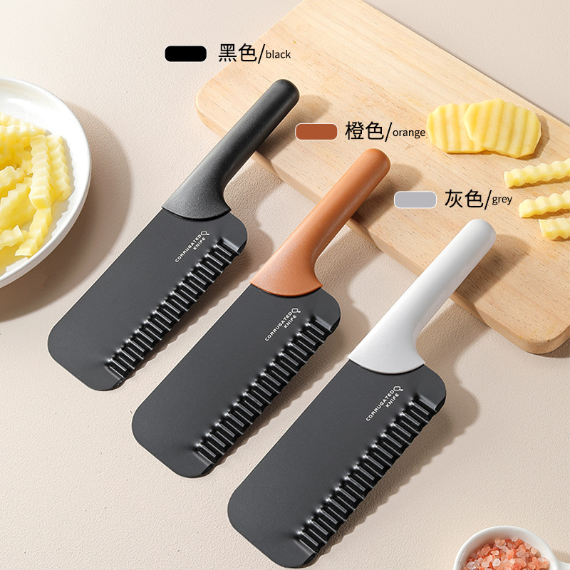Spike Cutting Potato Knife Corrugated Knife Stainless Steel Household Kitchen Cutting Knife Langya Wave Knife