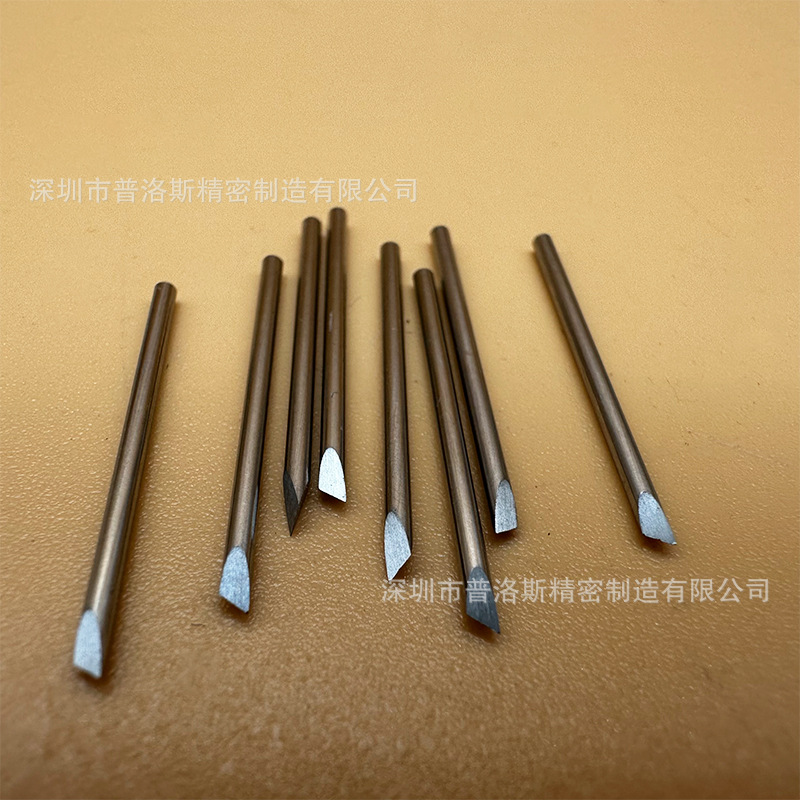 304 stainless steel solid needle processing guide needle flat knife scalpel open blade Mitsubishi needle four-blade needle to map custom