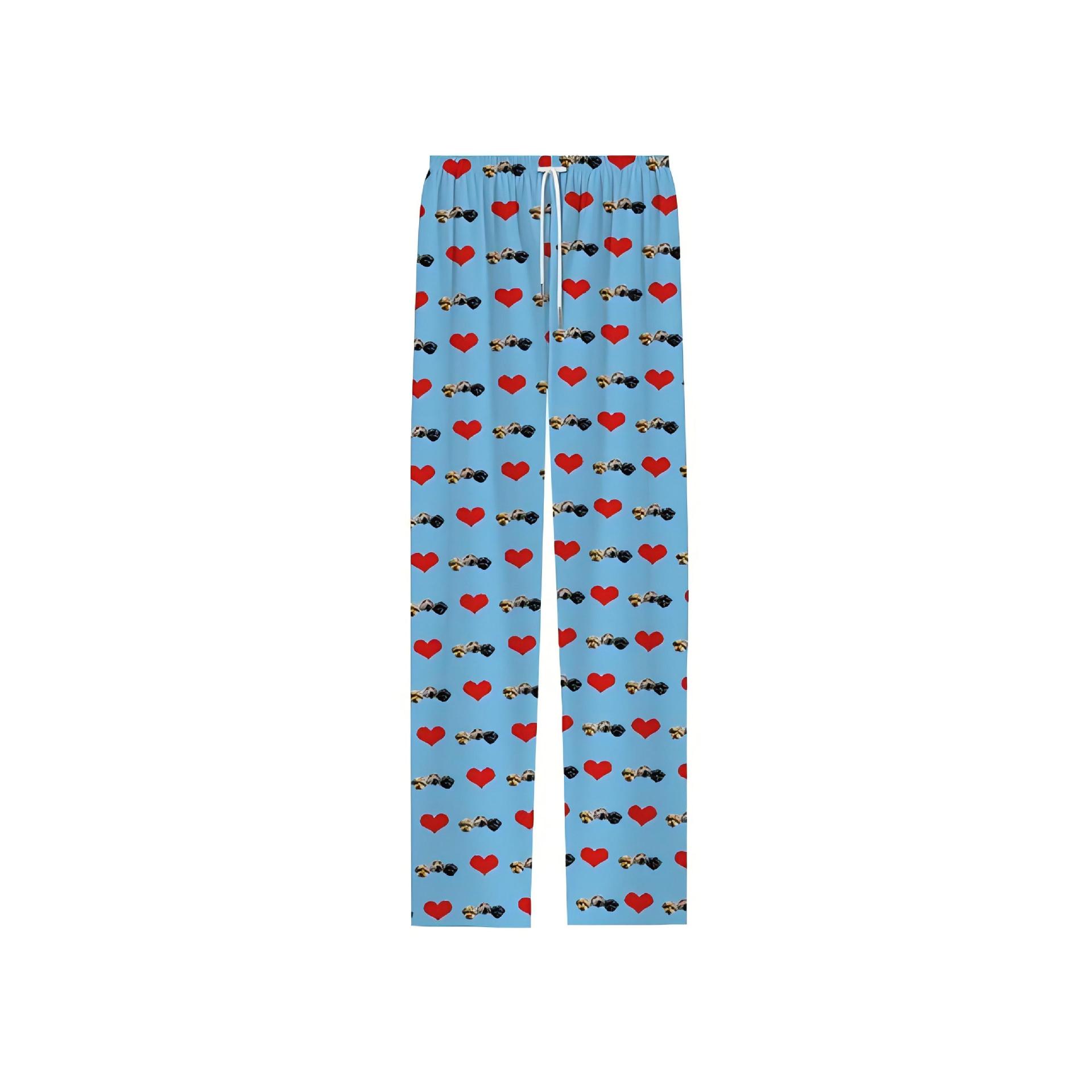 Pajama Pants Custom Pattern 3D Digital Printing European and American Cross-Border Amazon Home Pajama Pants Plus Size Pants Can Be Worn Outside