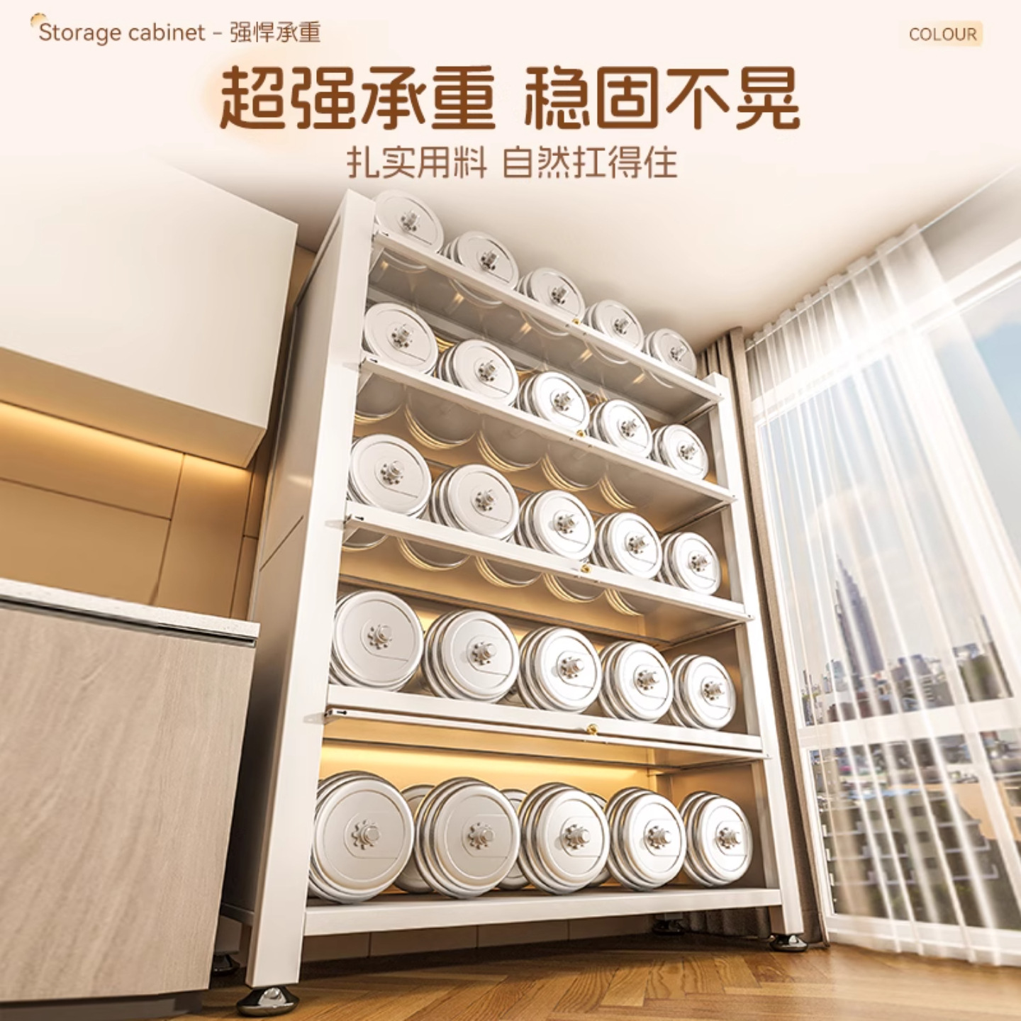 Floor-Standing Cabinet Blind Box Transparent Storage Cabinet Glass Door Dust-Proof Millet Home Display Cabinet Hand-Made Display Cabinet Pain Cabinet