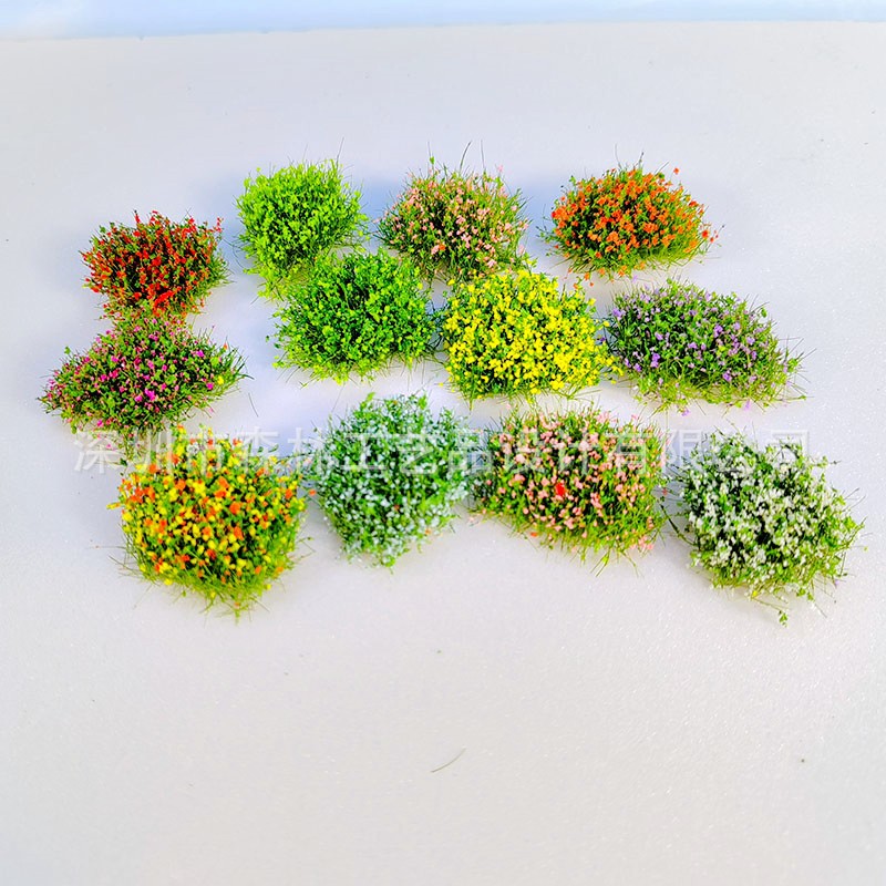 Модель песчаного стола, трава, декор для наружного ландшафта, цветочный кластер, ручная работа, DIY микро-сцена, зеленый пояс, материал травы